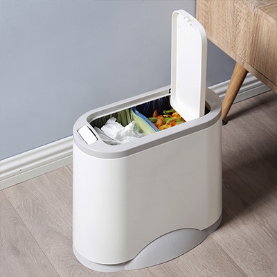 按压式窄缝垃圾桶