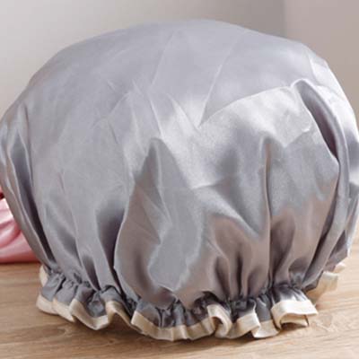绸布双层浴帽