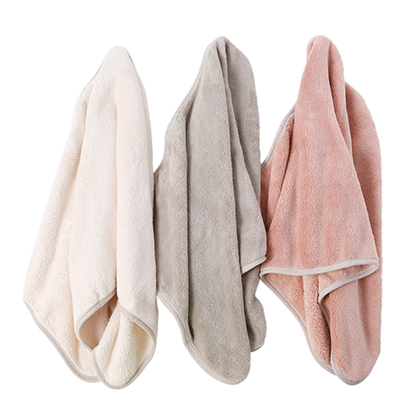 灰拍包边干发巾